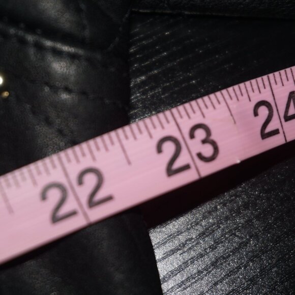 Vintage 80s Quilted Studded Leather Cropped Bomber Jacket - Picture 8 of 9